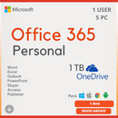 Office 365 para 5 Dispositivos + 1 TB OneDrive 1 Ano